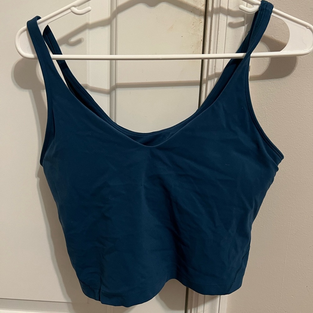 Blue lululemon workout top